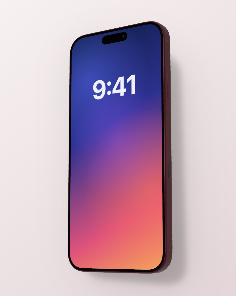 iPhone mockup example (burgundy)