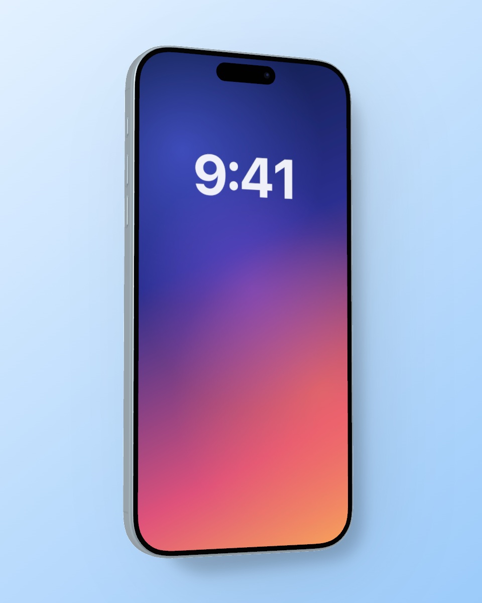 iPhone mockup example (glacier)